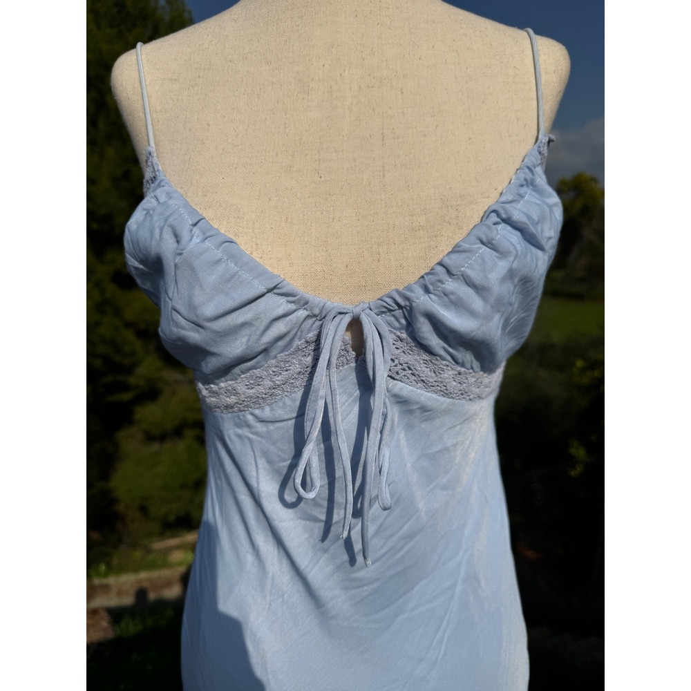 Princess Polly Slip Dress Baby Blue Spaghetti Strap Maxi Satin Lace Trim
Size 6 - Picture 6 of 9